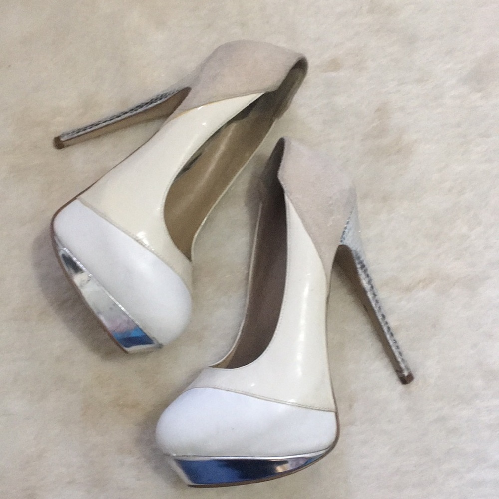ALDO Genuine Leather Ivory Heels